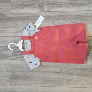 Carters 12 Month Overalls Car Set